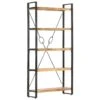 VidaXL Boekenkast Met 5 Schappen 90x30x180 Cm Massief Mangohout -RoomStyle Verkoopwinkel 1901572844