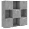 VidaXL Boekenkast 90x30x90 Cm Spaanplaat Betongrijs 2 VidaXL Boekenkast 90x30x90 Cm Spaanplaat Betongrijs -RoomStyle Verkoopwinkel 1948063434