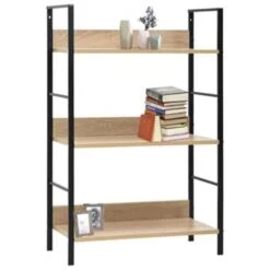 VidaXL Boekenkast Met 3 Schappen 60x27,6x90,5 Cm Spaanplaat Eikenkleur 7 VidaXL Boekenkast Met 3 Schappen 60x27,6x90,5 Cm Spaanplaat Eikenkleur -RoomStyle Verkoopwinkel 1964886669 0101