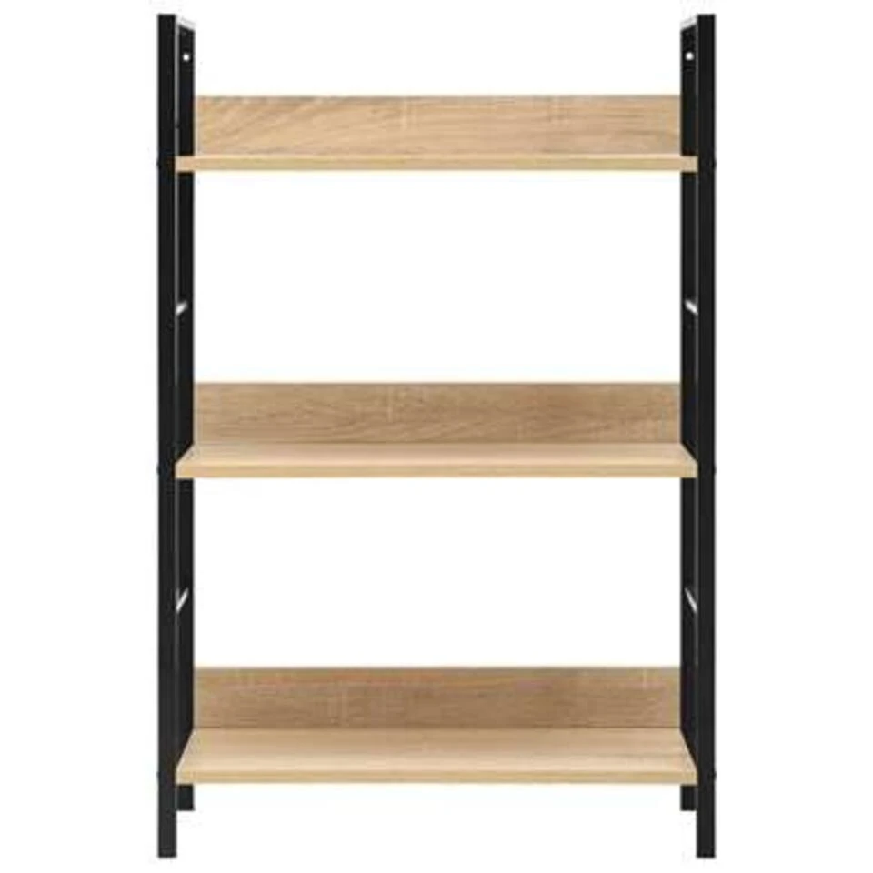 VidaXL Boekenkast Met 3 Schappen 60x27,6x90,5 Cm Spaanplaat Eikenkleur 5 VidaXL Boekenkast Met 3 Schappen 60x27,6x90,5 Cm Spaanplaat Eikenkleur - Afbeelding 3