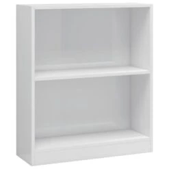 VidaXL Boekenkast 60x24x74,5 Cm Bewerkt Hout Hoogglans Wit