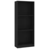 VidaXL Boekenkast Met 3 Schappen 40x24x108 Cm Bewerkt Hout Zwart 2 VidaXL Boekenkast Met 3 Schappen 40x24x108 Cm Bewerkt Hout Zwart -RoomStyle Verkoopwinkel 1985903537