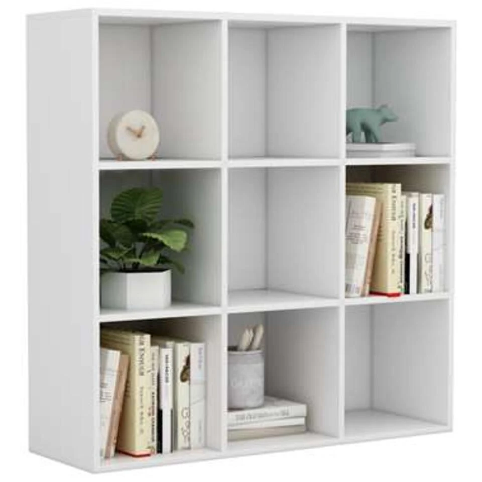 VidaXL Boekenkast 98x30x98 Cm Spaanplaat Wit 5 VidaXL Boekenkast 98x30x98 Cm Spaanplaat Wit - Afbeelding 3