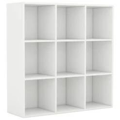 VidaXL Boekenkast 98x30x98 Cm Spaanplaat Wit
