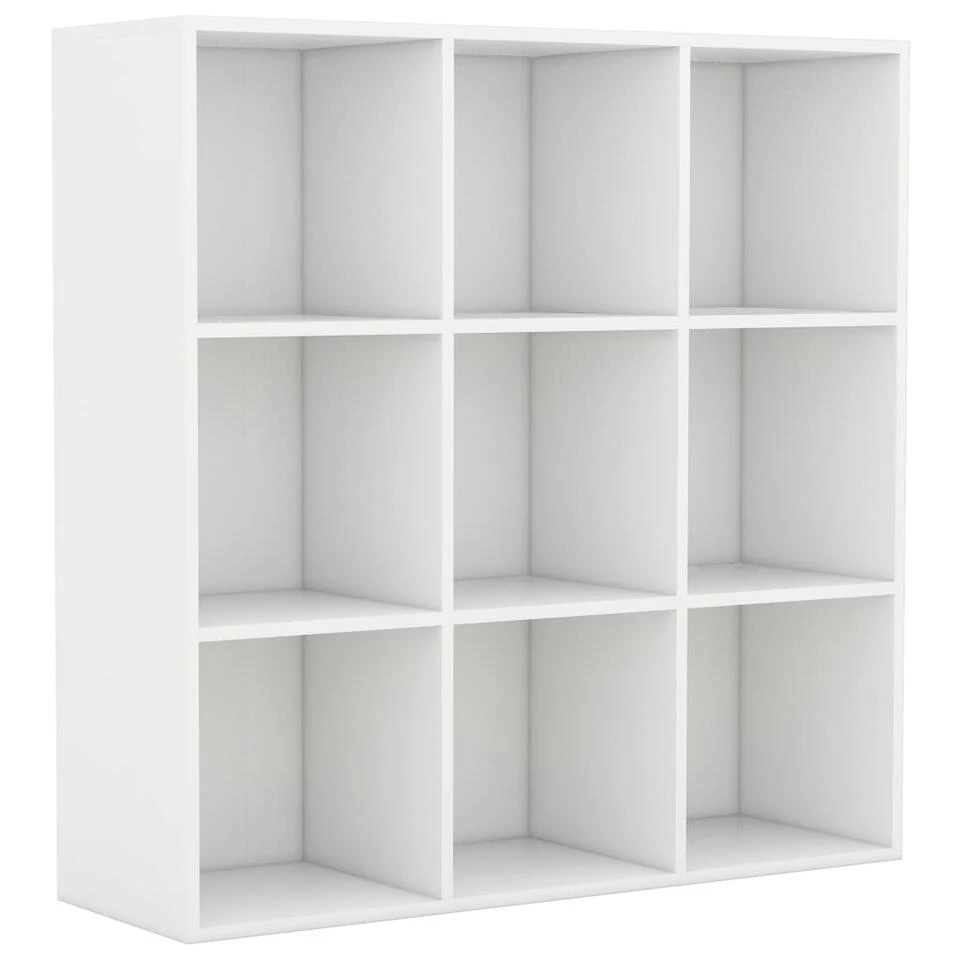VidaXL Boekenkast 98x30x98 Cm Spaanplaat Wit 3 VidaXL Boekenkast 98x30x98 Cm Spaanplaat Wit