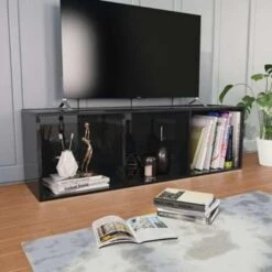 VidaXL Boekenkast/tv-meubel 36x30x114 Cm Bewerkt Hout Hoogglans Zwart -RoomStyle Verkoopwinkel 19df85d380bc4cc087984fd1978fc276