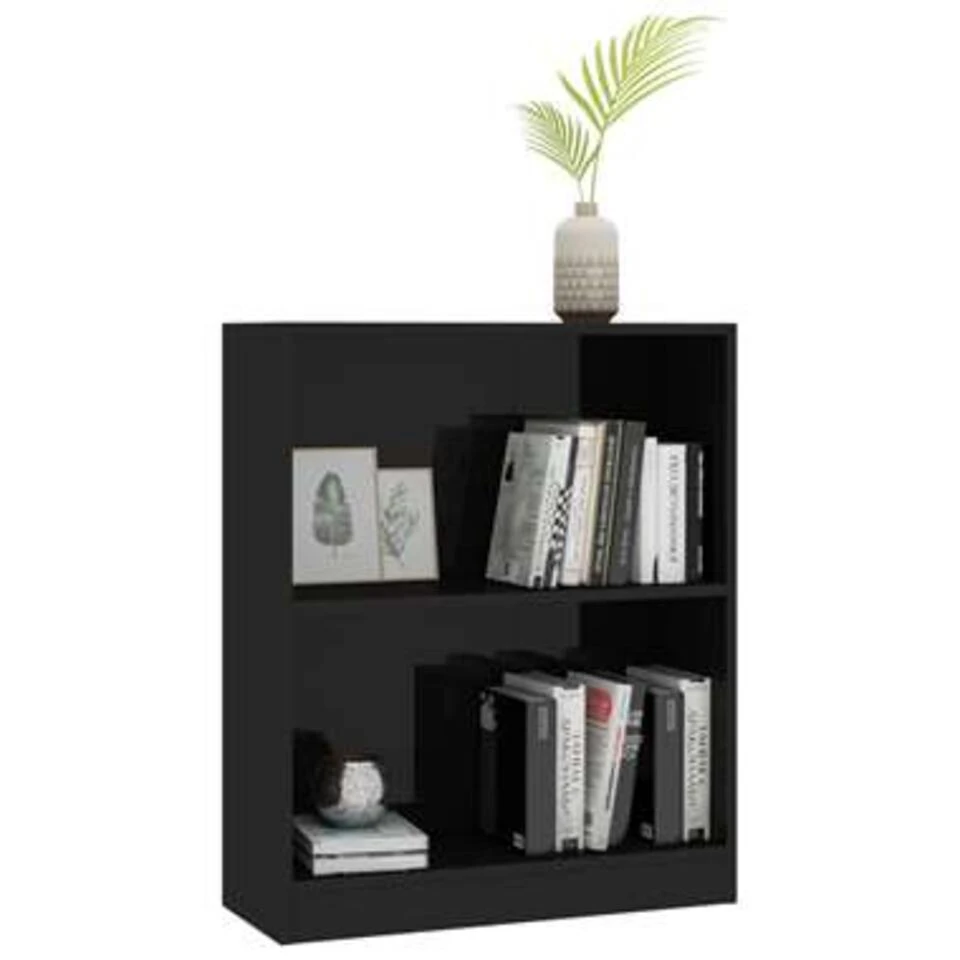 VidaXL Boekenkast 60x24x74,5 Cm Bewerkt Hout Hoogglans Zwart 5 VidaXL Boekenkast 60x24x74,5 Cm Bewerkt Hout Hoogglans Zwart - Afbeelding 3