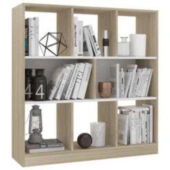 VidaXL Boekenkast 97,5x29,5x100 Cm Bewerkt Hout Wit En Eikenkleurig -RoomStyle Verkoopwinkel 2ac7030cea4644a693291ae96daa5c7d