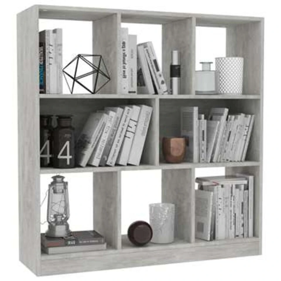 VidaXL Boekenkast 97,5x29,5x100 Cm Bewerkt Hout Betongrijs 5 VidaXL Boekenkast 97,5x29,5x100 Cm Bewerkt Hout Betongrijs - Afbeelding 3
