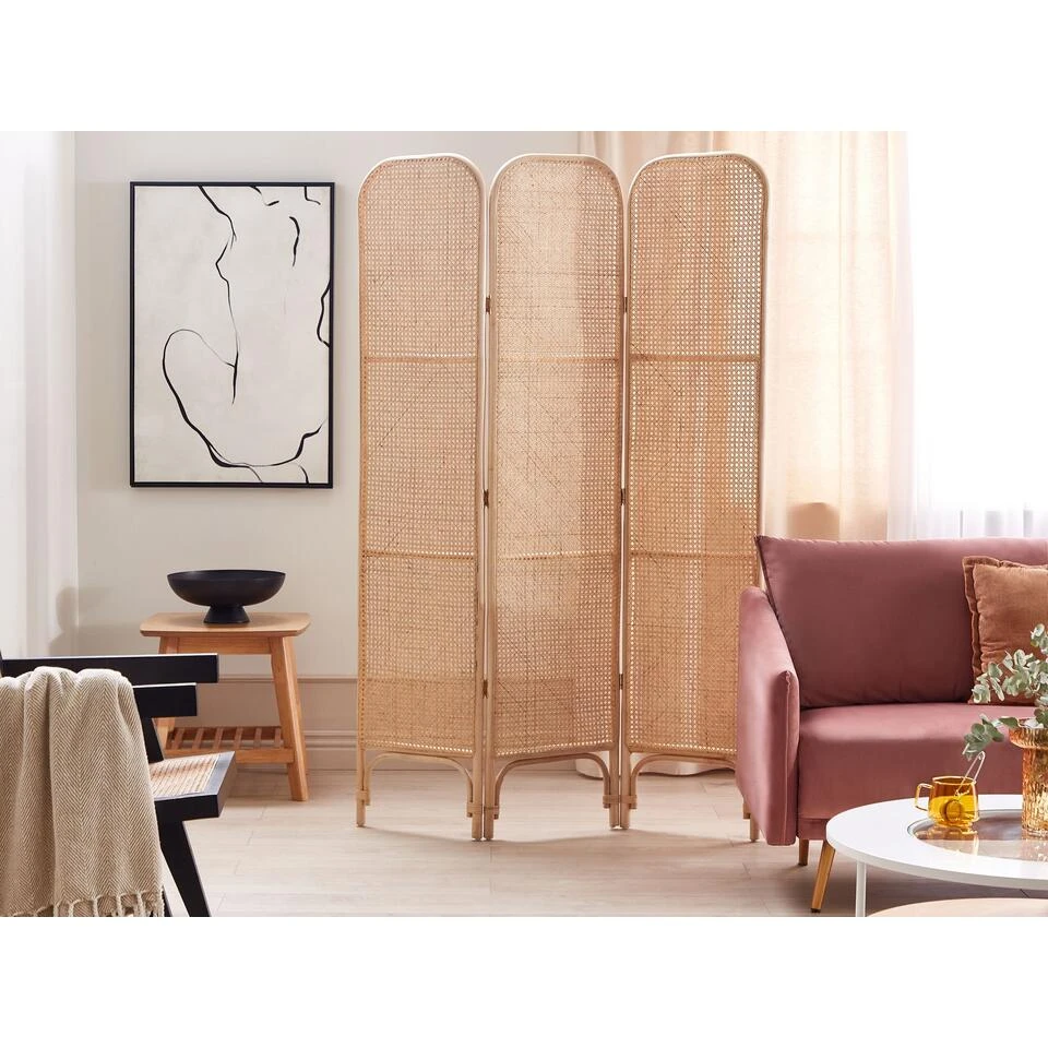 Beliani Kamerscherm POTENZA - Natuurlijk Rotan 4 Beliani Kamerscherm POTENZA - Natuurlijk Rotan - Afbeelding 2