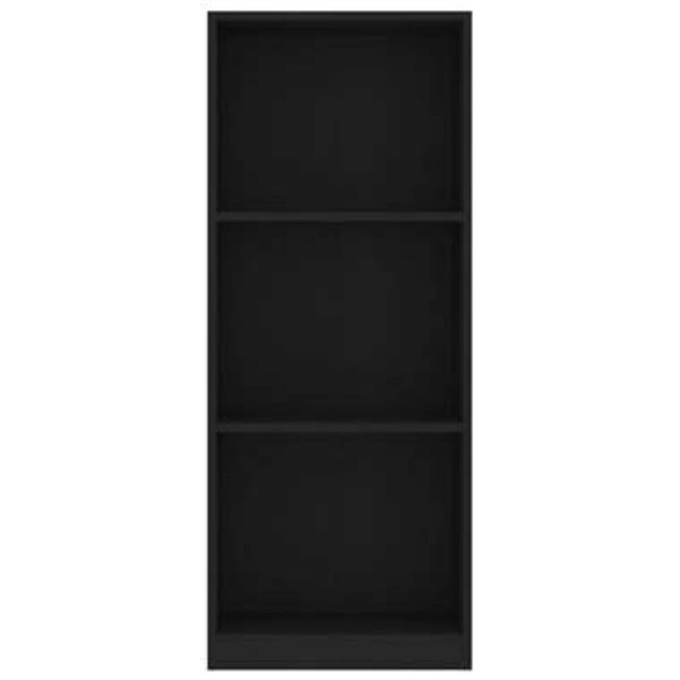 VidaXL Boekenkast Met 3 Schappen 40x24x108 Cm Bewerkt Hout Zwart 5 VidaXL Boekenkast Met 3 Schappen 40x24x108 Cm Bewerkt Hout Zwart - Afbeelding 3