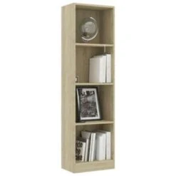 VidaXL Boekenkast Met 4 Schappen 40x24x142 Cm Bewerkt Hout Sonoma Eik 7 VidaXL Boekenkast Met 4 Schappen 40x24x142 Cm Bewerkt Hout Sonoma Eik -RoomStyle Verkoopwinkel 40b62d2740934930afb60cc8dac9e814