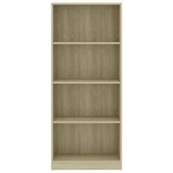 VidaXL Boekenkast Met 4 Schappen 60x24x142 Cm Bewerkt Hout Sonoma Eik -RoomStyle Verkoopwinkel 440943b48ded4eeda4573af2c3415d2d