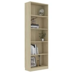 VidaXL Boekenkast Met 5 Schappen 60x24x175 Cm Bewerkt Hout Sonoma Eik -RoomStyle Verkoopwinkel 452903f6fcb541fa977f1ab4adecd74d