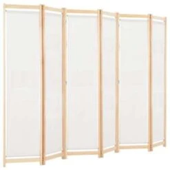 VidaXL Kamerscherm Met 6 Panelen 240x170x4 Cm Stof Crème -RoomStyle Verkoopwinkel 46dbf7479c6a43628a40a548061de4e4