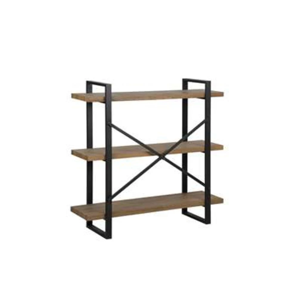 Beliani Boekenkast TIMBER - Donkere Houtkleur Mdf 5 Beliani Boekenkast TIMBER - Donkere Houtkleur Mdf - Afbeelding 3