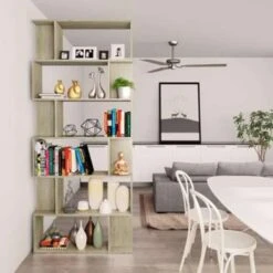 VidaXL Boekenkast/kamerscherm 80x24x192 Cm Spaanplaat Sonoma Eiken -RoomStyle Verkoopwinkel 4be0673b4a9d40b788ab022a8c118afd