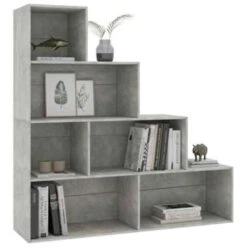 VidaXL Boekenkast/kamerscherm 155x24x160 Cm Bewerkt Hout Betongrijs -RoomStyle Verkoopwinkel 4d5a2e2781804ec6bba3987212b867e3