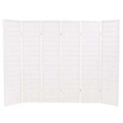 VidaXL Kamerscherm Inklapbaar Japanse Stijl 240x170 Cm Wit -RoomStyle Verkoopwinkel 4d6f1ad6b9054d4da8f24f2506613f68