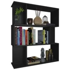 VidaXL Boekenkast/kamerscherm 80x24x96 Cm Bewerkt Hout Zwart 8 VidaXL Boekenkast/kamerscherm 80x24x96 Cm Bewerkt Hout Zwart -RoomStyle Verkoopwinkel 4dd71a0bce7f452ca865aa9ef167a52f