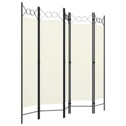 VidaXL Kamerscherm Met 5 Panelen 200x180 Cm Crèmewit -RoomStyle Verkoopwinkel 5f1935ef4a6b44af826fa12b366504b3