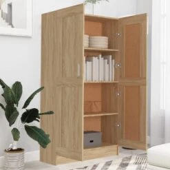 VidaXL Boekenkast 82,5x30,5x150 Cm Spaanplaat Sonoma Eikenkleurig -RoomStyle Verkoopwinkel 65eb16e3d53e4653ae6dc530234b5b27