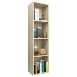 VidaXL Boekenkast/tv-meubel 36x30x143cm Bewerkt Hout Sonoma Eikenkleur -RoomStyle Verkoopwinkel 6782f452723949a7acbb7d5e9ce35891
