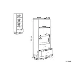 Beliani Boekenkast DELTA - Donkere Houtkleur Vezelplaat -RoomStyle Verkoopwinkel 6b4ef3821b9e4c3db8a4f5199180d046