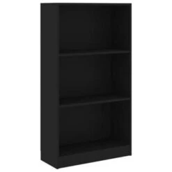 VidaXL Boekenkast Met 3 Schappen 60x24x109 Cm Bewerkt Hout Zwart -RoomStyle Verkoopwinkel 6dedce803ac04792ac426c60626ca815