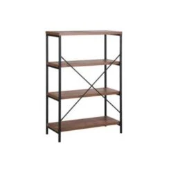 Beliani Boekenkast BRISBANE - Donkere Houtkleur Mdf -RoomStyle Verkoopwinkel 708253410fc9468f87473af8374445c1