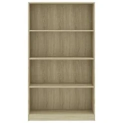 VidaXL Boekenkast Met 4 Schappen 80x24x142 Cm Bewerkt Hout Sonoma Eik 9 VidaXL Boekenkast Met 4 Schappen 80x24x142 Cm Bewerkt Hout Sonoma Eik -RoomStyle Verkoopwinkel 762dea2b1245483ab98f26e5d59b3950