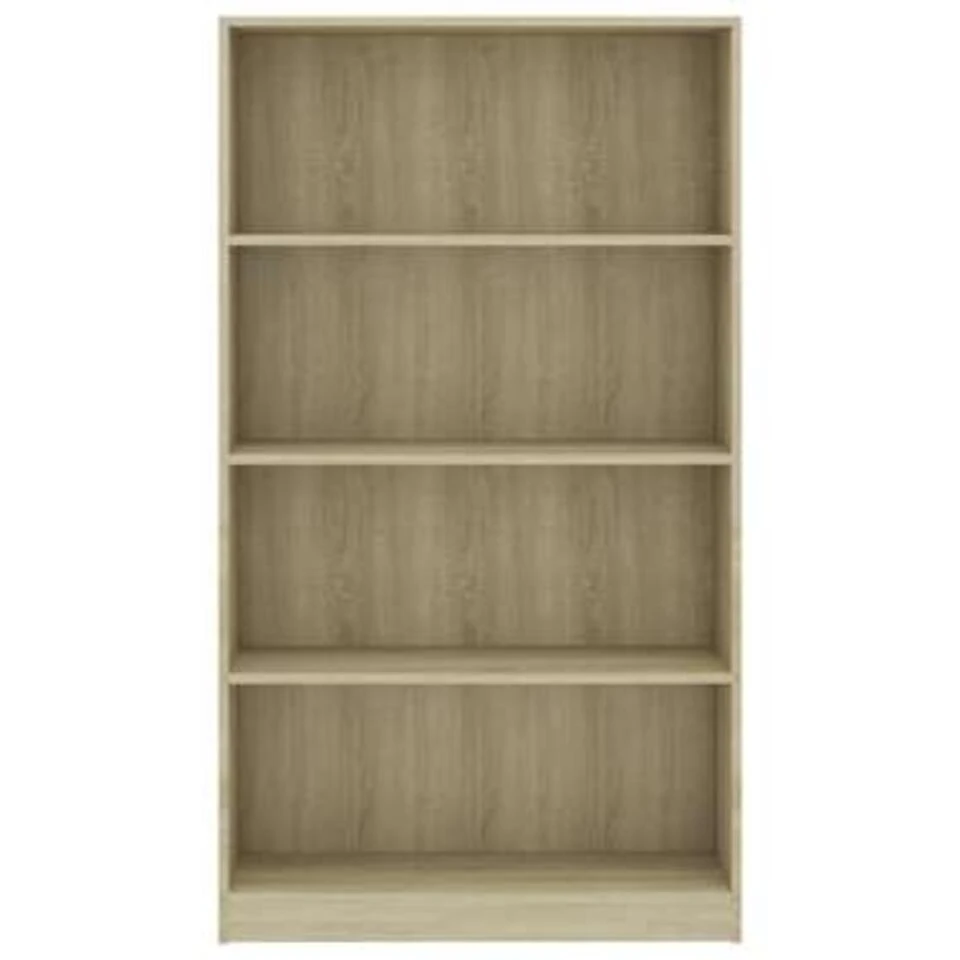 VidaXL Boekenkast Met 4 Schappen 80x24x142 Cm Bewerkt Hout Sonoma Eik 6 VidaXL Boekenkast Met 4 Schappen 80x24x142 Cm Bewerkt Hout Sonoma Eik - Afbeelding 4