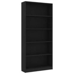 VidaXL Boekenkast Met 5 Schappen 80x24x175 Cm Bewerkt Hout Zwart -RoomStyle Verkoopwinkel 7c8635b56dc647028f87329fc0992afd
