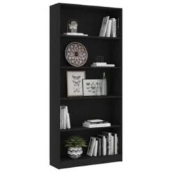 VidaXL Boekenkast Met 5 Schappen 80x24x175 Cm Bewerkt Hout Zwart -RoomStyle Verkoopwinkel 7c89e8ffb75945b992c7edd0e45c7cec