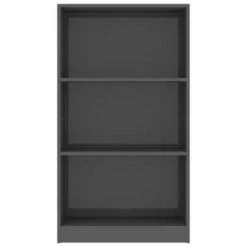 VidaXL Boekenkast 3 Schappen 60x24x109 Cm Bewerkt Hout Hoogglans Grijs -RoomStyle Verkoopwinkel 7f75fa7e7d7f42c29154a8e3cba0c728