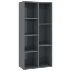 VidaXL Boekenkast 50x25x106 Cm Bewerkt Hout Hoogglans Grijs 7 VidaXL Boekenkast 50x25x106 Cm Bewerkt Hout Hoogglans Grijs -RoomStyle Verkoopwinkel 801422f1ed8a411fbc89a4e983d76af0