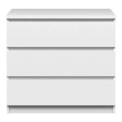 Ladekast Naia 3 Lades - Hoogglans Wit - 70,1x76,8x50 Cm