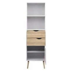 Boekenkast Delta - Wit/eikenkleur - 171,3x50,1x39 Cm 8 Boekenkast Delta - Wit/eikenkleur - 171,3x50,1x39 Cm -RoomStyle Verkoopwinkel 81000920 0101