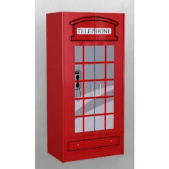 Vipack 2-deurs Kledingkast Telefooncel London - Rood - 190x90x56 Cm -RoomStyle Verkoopwinkel 81007171 0100