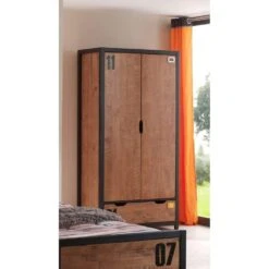 Vipack 2-deurs Kledingkast Alex - Bruin/zwart - 200x100x55 Cm 7 Vipack 2-deurs Kledingkast Alex - Bruin/zwart - 200x100x55 Cm -RoomStyle Verkoopwinkel 81007217 0300