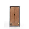 Vipack 2-deurs Kledingkast Alex - Bruin/zwart - 200x100x55 Cm -RoomStyle Verkoopwinkel 81007217
