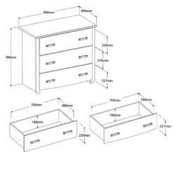 Ladekast Kiki - Wit/roze - 90x79x45 Cm -RoomStyle Verkoopwinkel 81009010 9600