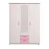 Kledingkast Kast Kiki - Wit/roze 181x136x56 Cm 2 Kledingkast Kast Kiki - Wit/roze 181x136x56 Cm -RoomStyle Verkoopwinkel 81009015