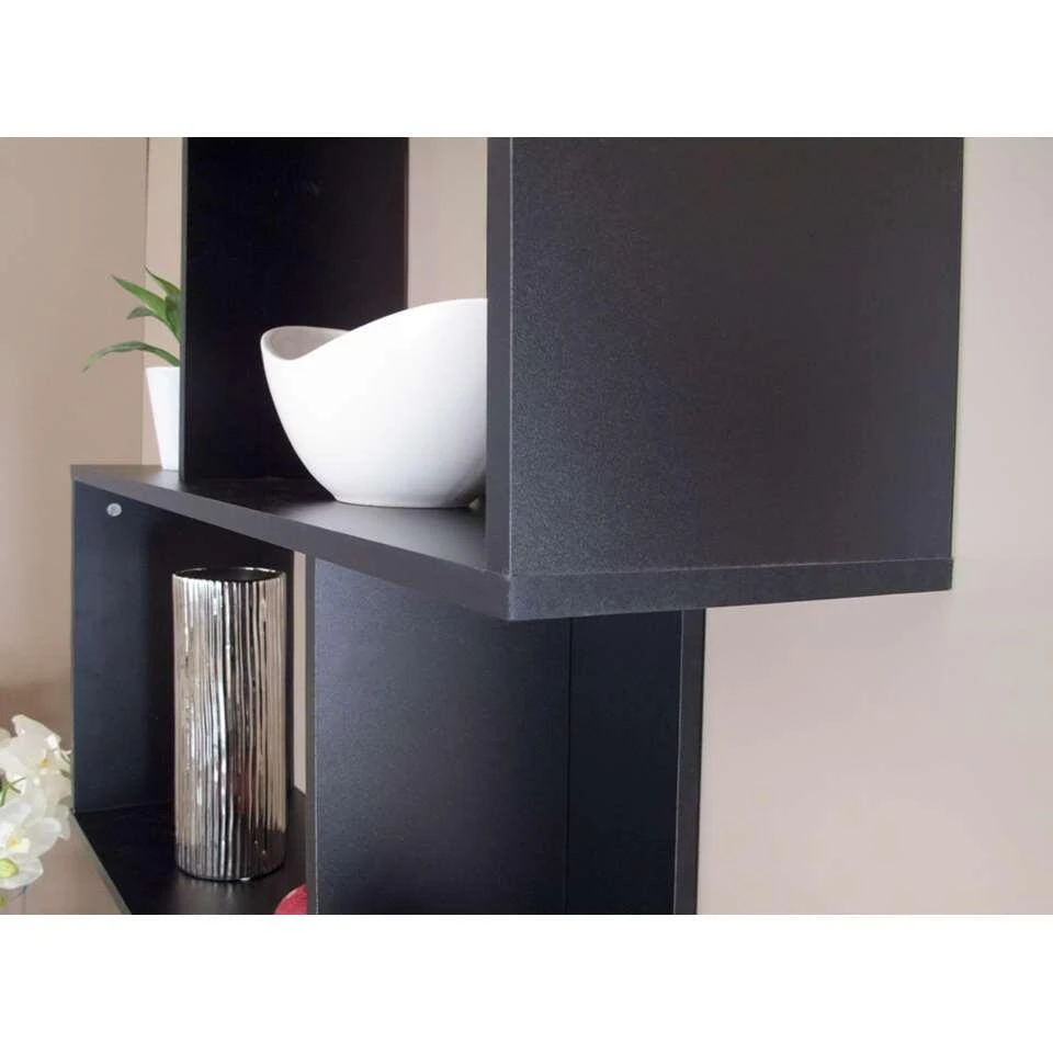 Symbiosis Boekenkast Eidal - Zwart - 165x89x25 Cm 4 Symbiosis Boekenkast Eidal - Zwart - 165x89x25 Cm - Afbeelding 2