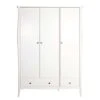 Kledingkast Baroque 3-deurs - Wit - 192x143,3x50 Cm