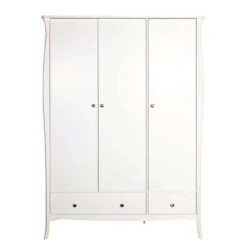 Kledingkast Baroque 3-deurs - Wit - 192x143,3x50 Cm