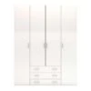 Kledingkast Space - 4-deurs - Hoogglans Wit - 200,4x154x49,5 Cm -RoomStyle Verkoopwinkel 81018594