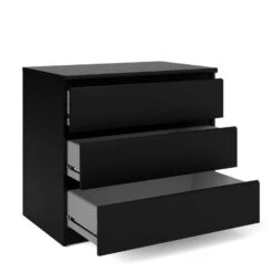 Ladekast Naia - 3 Lades - Mat Zwart - 70,1x76,8x50 Cm 8 Ladekast Naia - 3 Lades - Mat Zwart - 70,1x76,8x50 Cm -RoomStyle Verkoopwinkel 81018610 0300