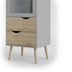 Buffetkast Delta 1 Deur - Wit/eiken - 200,1x50,2x39,1 Cm -RoomStyle Verkoopwinkel 81018676 0400