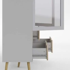 Buffetkast Delta - Wit/eiken - 200,1x98,7x39,1 Cm -RoomStyle Verkoopwinkel 81018678 0500